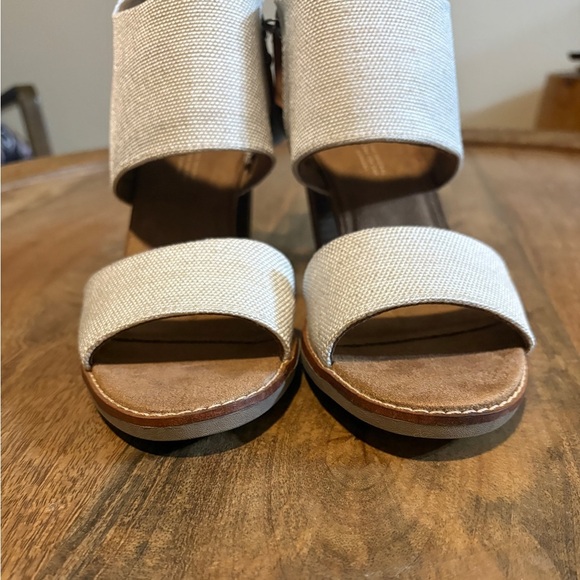 NWT Toms Womens Majorca Cutout Sandals Open Toe Zip Up Natural Yarn Dye Size 8.5 - Picture 7 of 9